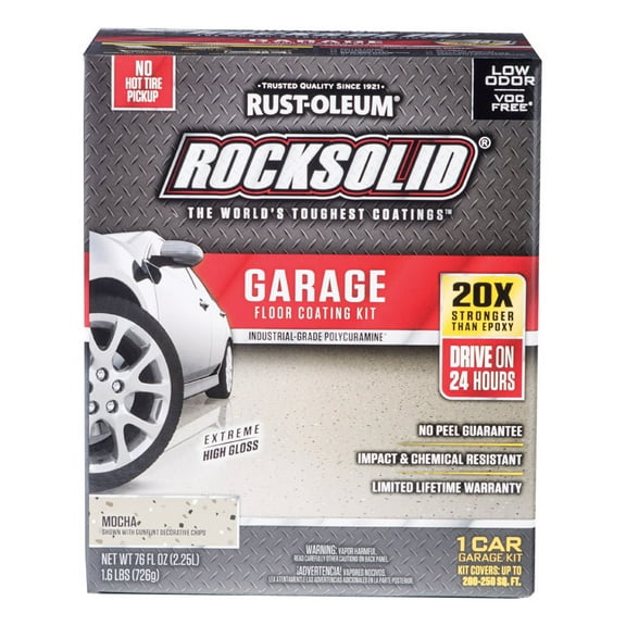 RockSolid 60009 Mocha Polycuramine Garage Floor Coating Kit, Gallon