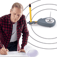 thumbnail image 1 of RockSteel Rotating Tape Measure & Circle Drawing Tool, Beam Compass Alternative for Woodworking, Drafting, & Large Arcs, 1 of 12