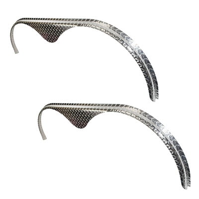 RockStopper Treadplate Aluminum Tandem Axle Teardrop Fender Flares, 72 x 2 in, 2 Pack