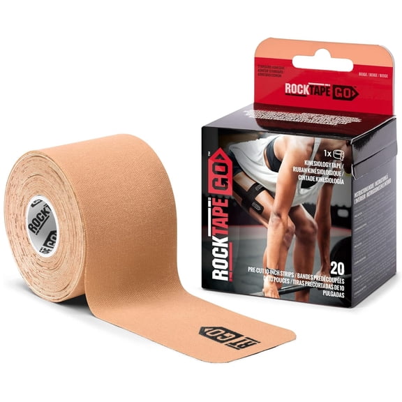 RockTape Go Standard Adhesive Pre-Cut Kinesiology Tape