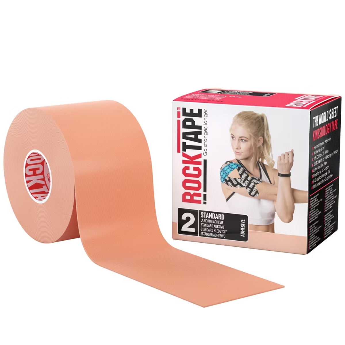 RockTape Standard Regular Athletic Tape, Beige