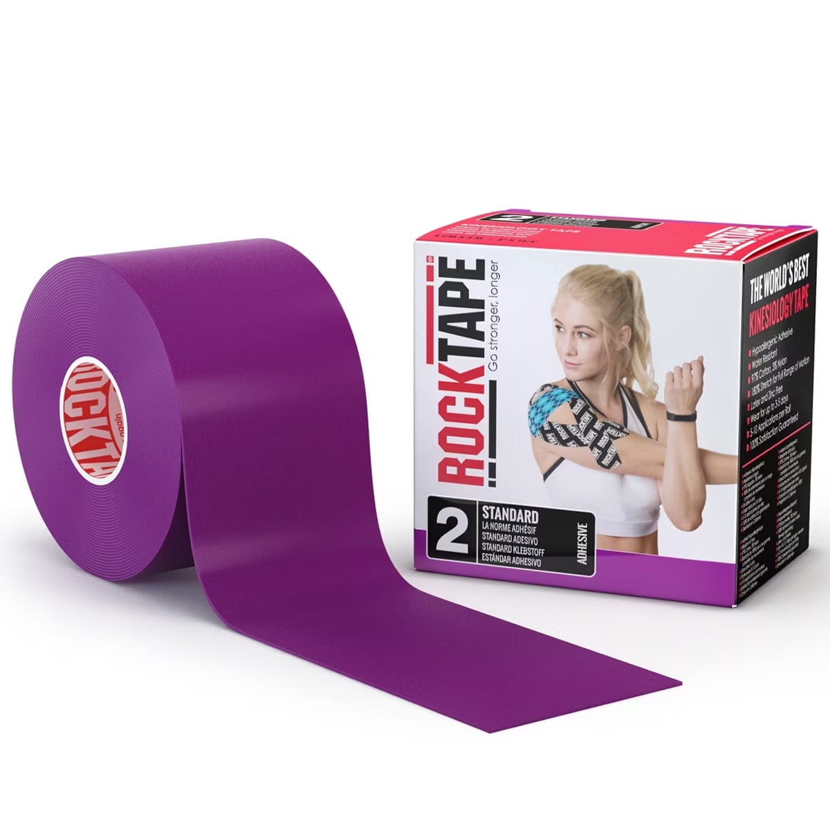 RockTape Standard Regular Athletic Tape, Purple