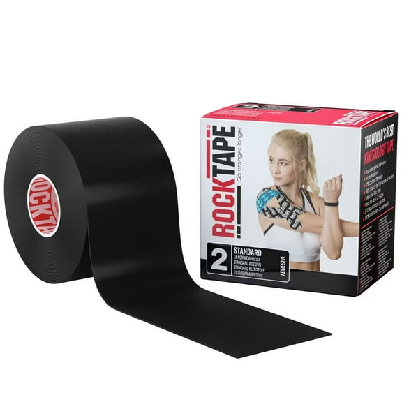 RockTape Standard Regular Athletic Tape, Black