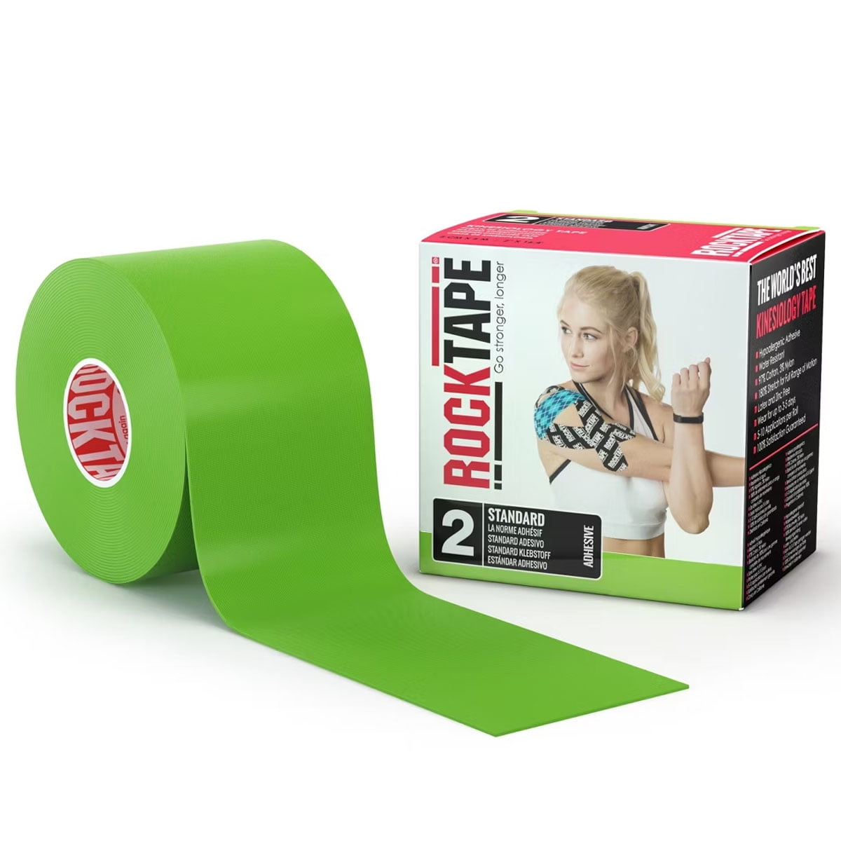 RockTape Standard Regular Athletic Tape, Lime