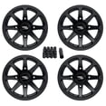 thumbnail image 1 of RockTrix RT102 14in ATV Wheels Rims 14x7 Black 4x137, 5+2 Offset, includes 10x1.25 Spline Lug nuts,  Compatible with Bombardier Can-Am Maverick Commander Renegade Outlander 4/137 (Set of 4), 1 of 8
