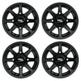 thumbnail image 1 of RockTrix RT102 14in ATV Wheels Rims 14x7 Matte Black 4x137, 5+2 Offset, Compatible with Bombardier Outlander CanAm Can-Am Can Am Commander Maverick Renegade Kawasaki 4/137 (Set of 4), 1 of 8