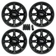 thumbnail image 1 of RockTrix RT102 4pc 12in ATV Wheels 4x110 Rims 12x7, 5+2 Offset, Includes 10x1.25 Lug Nuts - Compatible with IRS Honda Kawasaki Yamaha Rubicon Rincon Brute Force Kodiak Grizzly Rhino 4/110 (Set of 4), 1 of 8
