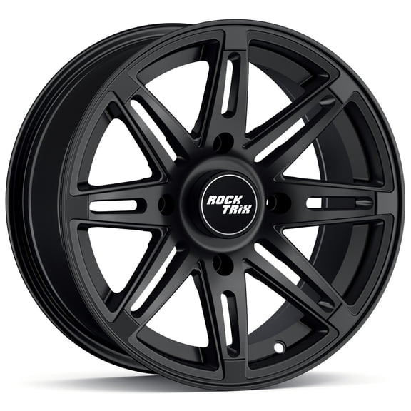 RockTrix RT103 14x7 4x110 14 inch Wheel for ATV UTV SxS IRS, 4/110 Rim +10mm Offset (4+3), Compatible with Honda Rancher Rincon Yamaha Grizzly Kodiak Rhino, Also fits Suzuki King Quad, Matte Black