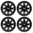 thumbnail image 1 of RockTrix RT104 15in Wheels 15x7, 4x156 Bolt Pattern, 4+3 offset, ATV UTV SxS Rims, Compatible with Polaris Sportsman RZR Ranger Ranger Crew, 4/156 Matte Black, Set of 4, 1 of 7