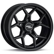 RockTrix RT105 15 inch Wheel Compatible with Jeep Wrangler YJ TJ 5x4.5 5x114.3 Bolt Pattern 15x8 -19mm Offset, 3.75in Backspace 71.5mm Bore Black, Also fits Cherokee XJ Grand Cherokee ZJ