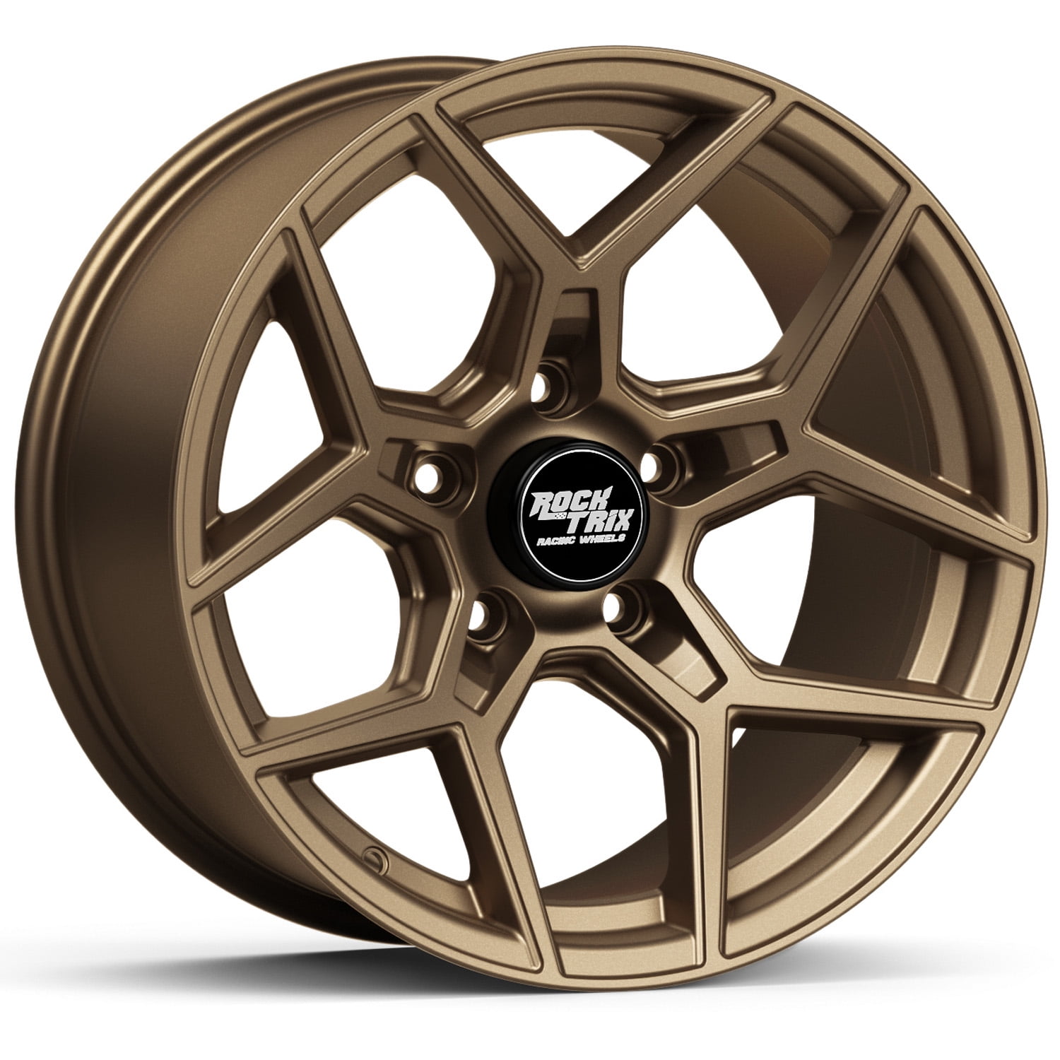 RockTrix RT105 17 inch Wheel Compatible with Jeep Wrangler YJ TJ 5x4.5 ...