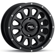 RockTrix RT111 14in ATV Wheel Rim 14x7 Matte Black 4x137, 5+2 Offset, Compatible with Bombardier Outlander CanAm Can-Am Can Am Commander Maverick Renegade Kawasaki 4/137