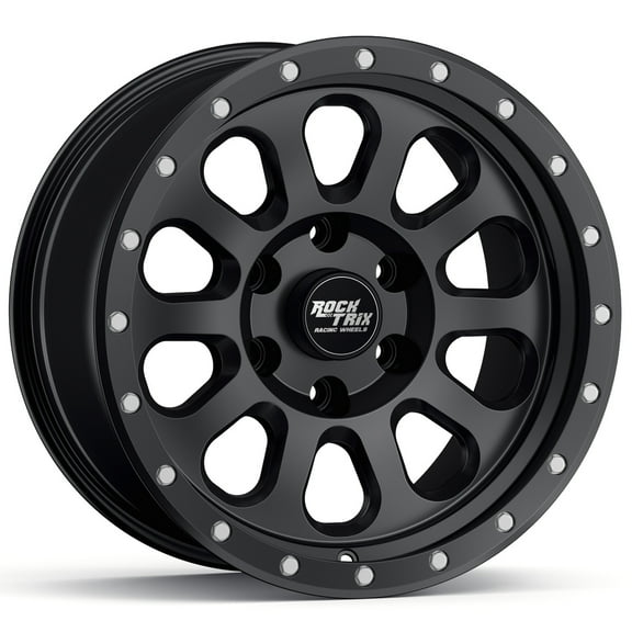 RockTrix RT111 18 inch Wheel Compatible with Chevrolet Silverado 1500 Tahoe, 6x5.5 Rim 6x139.7 Wheel, 18x9, -12 Offset, 4.5 Backspace, Also fits GMC Sierra 1500 Yukon, Black