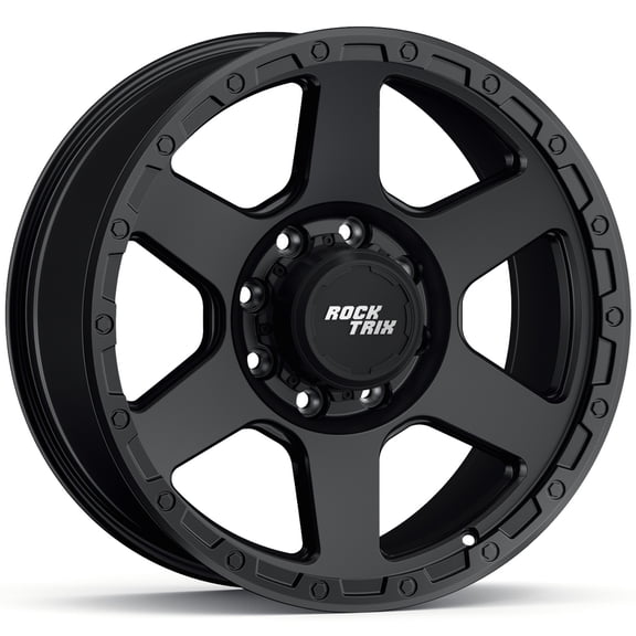 RockTrix RT112 20x9 Matte Black Wheels, 8x170 Bolt Pattern, 12mm Offset, 5.5" Backspacing, Heavy-Duty 8 Lug Rims Compatible with Ford F250 and Fits Ford F350 Super Duty 1999-2026
