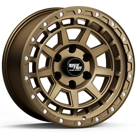 RockTrix RT114 18 inch Wheel Compatible with Chevrolet Silverado 1500 Tahoe, 6x5.5 Rim 6x139.7 Wheel, 18x9, -12 Offset, 4.5 Backspace, Also fits GMC Sierra 1500 Yukon, Bronze