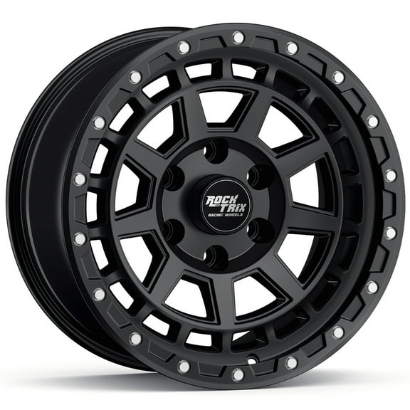 RockTrix RT114 18 inch Wheel Compatible with Ford 2021+ Bronco, 18x9 6x5.5 Wheels, +12mm offset, 6x139.7 PCD, 93.1mm Bore, Matte Black, Also fits 2019+ Ranger Rims