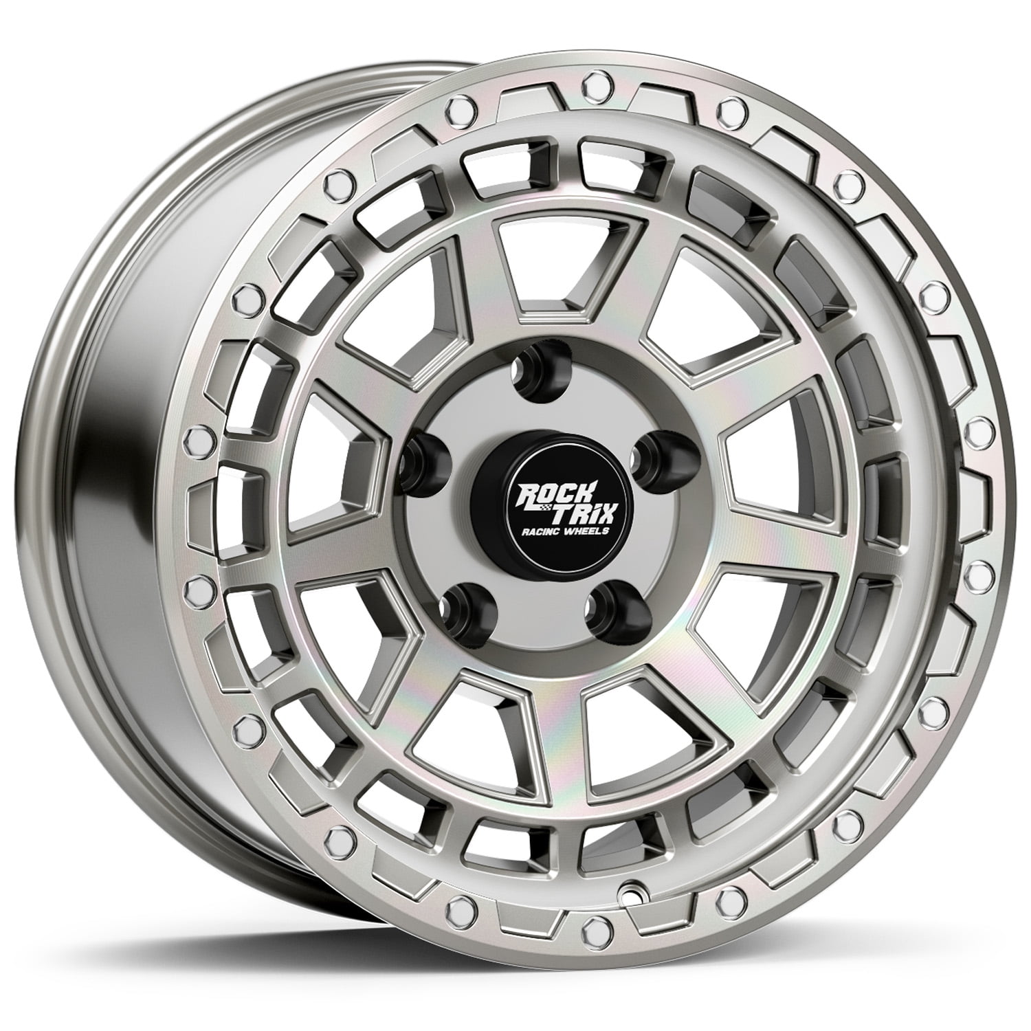 RockTrix RT114 18 inch Wheel Compatible with Jeep Wrangler JK JL 18x9 ...