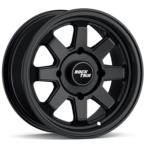 RockTrix RT116 14in ATV Wheel Rim 14x7 Matte Black, 4x156 Bolt Pattern, 5+2 offset, Compatible with Polaris Sportsman RZR Ranger (4/156)