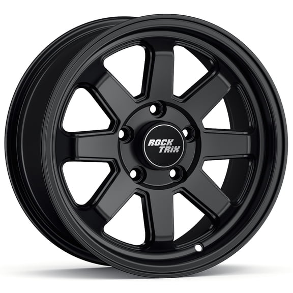 RockTrix RT116 15in Wheel 15x7, 5x114.3 Bolt Pattern, 5+2 offset, UTV SxS Rim, Compatible with Polaris RZR Pro R, RZR Pro S Turbo R, Xpedition ADV XP, 5/114.3 Matte Black