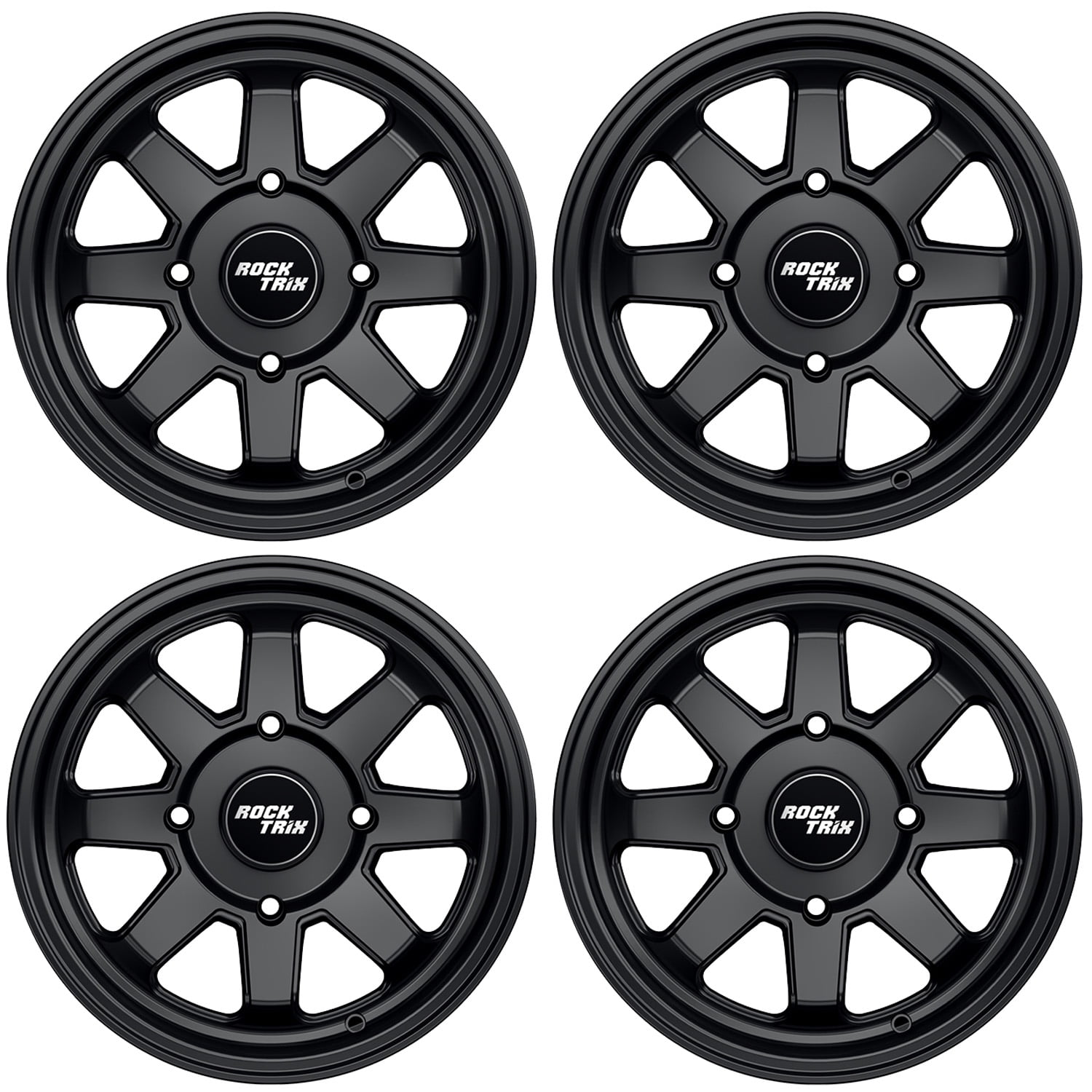 RockTrix RT116 15x7 ATV Wheels 4x110, 4+3 Offset (10mm), 4/110 UTV Rims ...