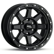 RockTrix RT116 18 inch Wheel Compatible with Chevrolet Silverado 1500 Tahoe, 6x5.5 Rim 6x139.7 Wheel, 18x9,12 Offset, 4.5 Backspace, Also fits GMC Sierra 1500 Yukon, Black