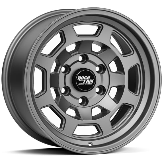 RockTrix RT117 17 inch Wheel Compatible with 14-24 Toyota 4Runner 6x5.5" (6x139.7) Bolt Pattern, 17x9 (-38mm Offset), 106.1mm Bore, Gunmetal Gray, Also fits 16-23 Tacoma, FJ Cruiser, 10-24 GX460