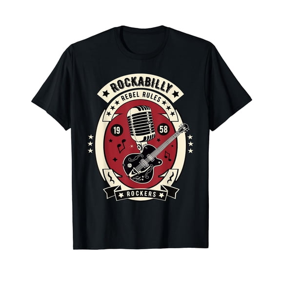 Rockabilly Clothing For Men Women Retro 50s Rocker Tshirt
