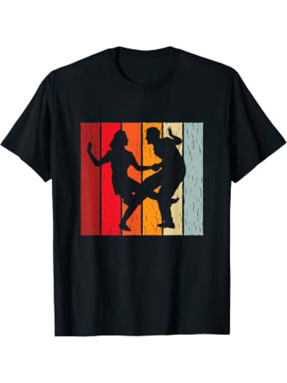 Rockabilly Dancers Retro Vintage Dancing Classic Theme Everyday Message T-Shirt
