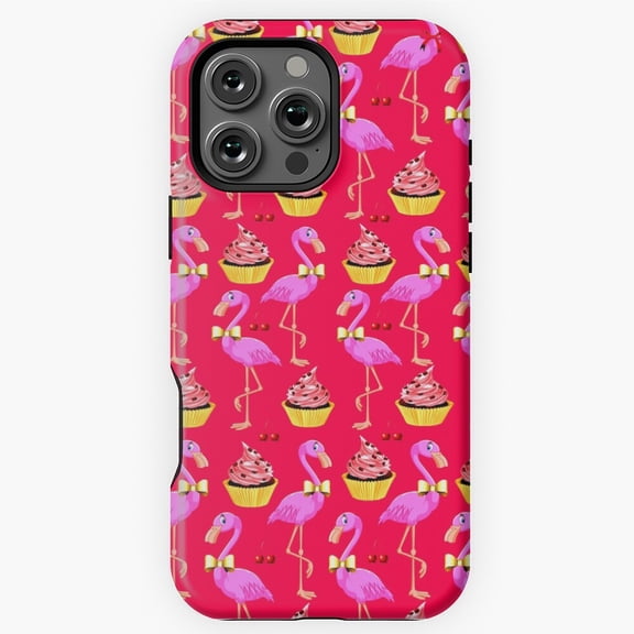 Rockabilly Flamingo Fantasy Pink Phone Case for iPhone 16 15 14 13 12 11 Pro Max