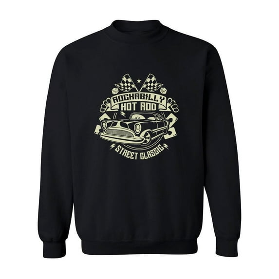 Rockabilly Hot Rod Sweatshirt Men -Image by Shutterstock, Male Large