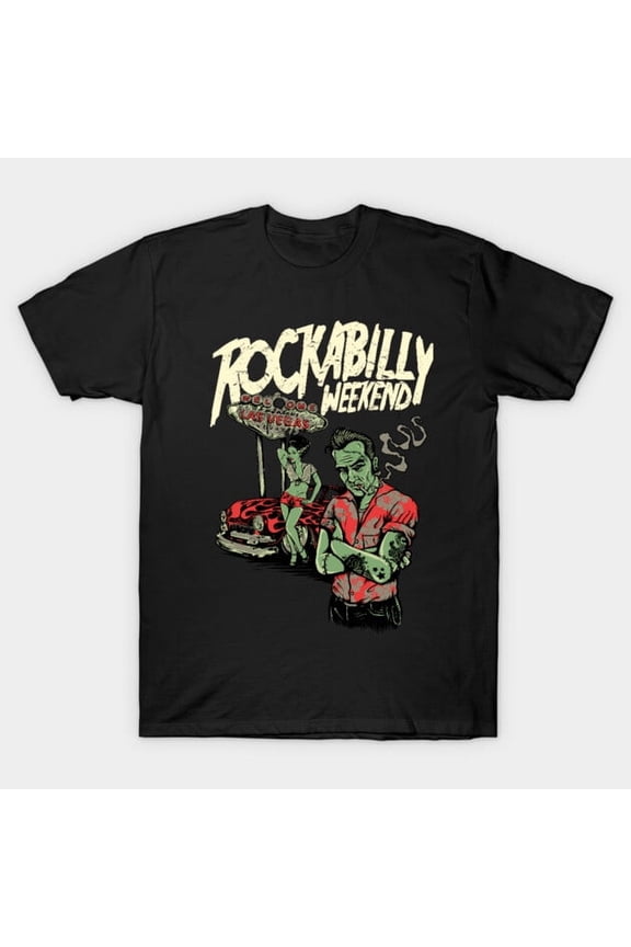 Rockabilly Retro 50s Music Graphic - Soft Touch, H3717 T-Shirt, for Men and Women, Up to Size 5XL