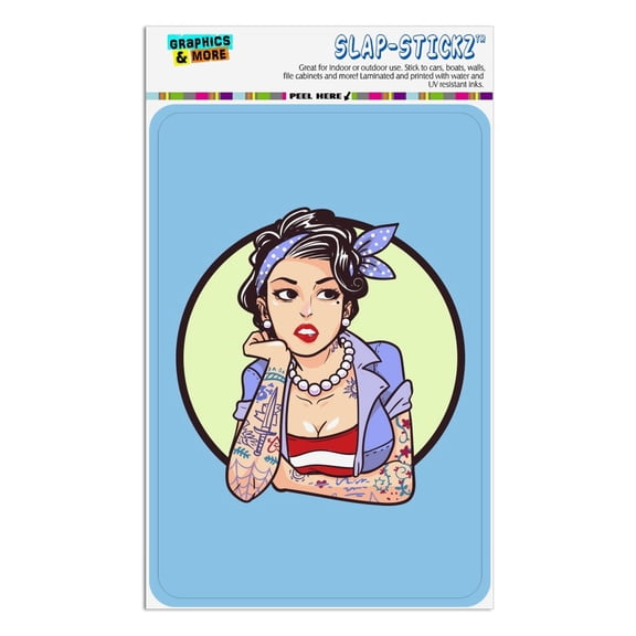 Rockabilly Retro Pin Up Girl With Tattoos Home Business Office Sign