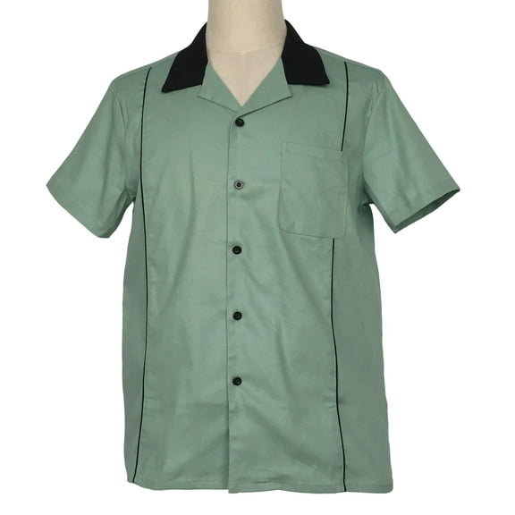 Rockabilly Shirt Plus Size Short Sleeves Workshirts