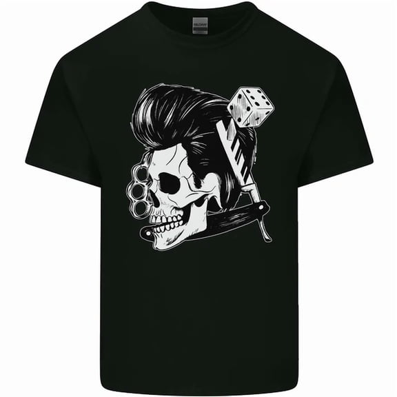 Rockabilly Skull Light T-Shirt