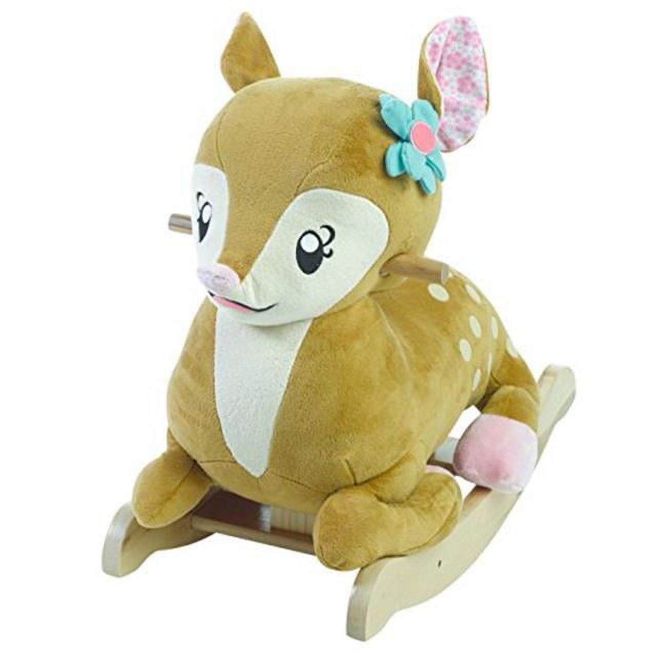 Rockabye Rocker Rockabye 85083 Petals Fawn Rocker, Rocking Toy for Kids, Toddlers, Baby ...
