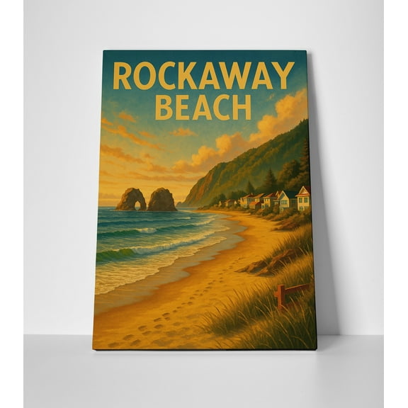 Rockaway Beach Poster or Wrapped Canvas