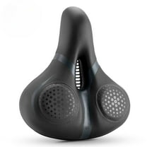 Rockbros Bike Saddle PU Leather,Brown Comfortable Thickened Silicon Shockproof Seat