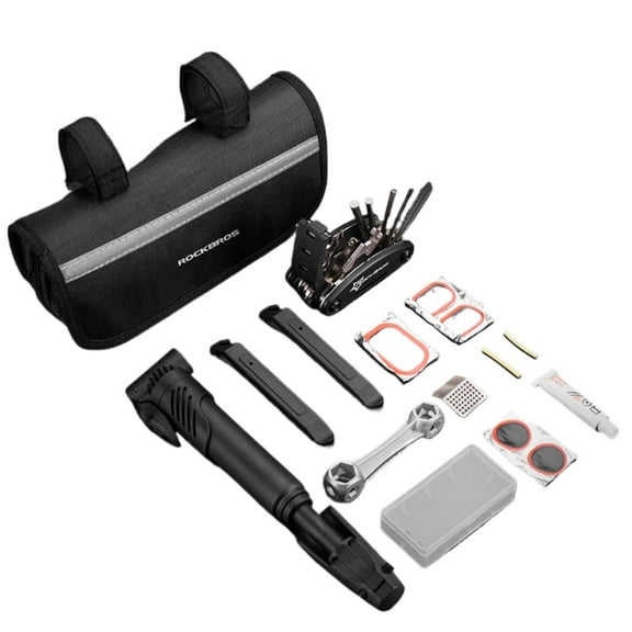 ROCKBROS Bicycle Repair Tools Combo Pack Convenient & Portable Bike Multi-functional Maintenance Tool for Bike Tire Repair/Pump/Patch/Adjust Cycling Maintain Tools