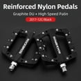 thumbnail image 1 of Rockbros Nylon Flat Pedals for Mountain Bikes, Black Logo 2 Pair, 1 of 8