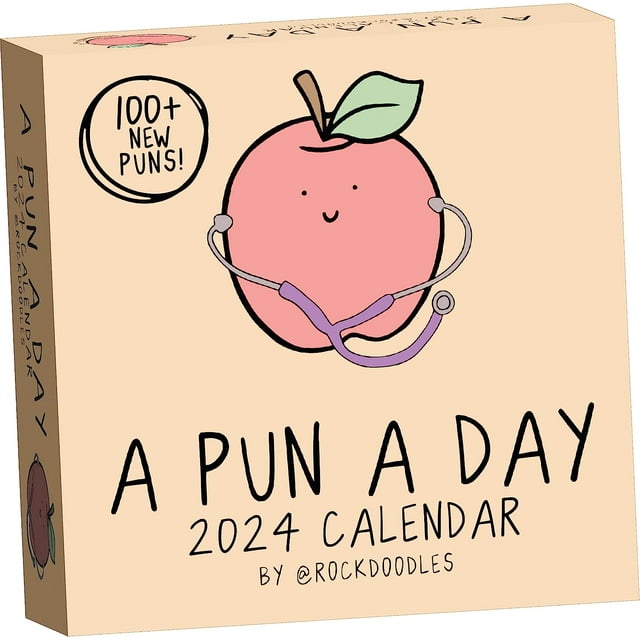 Rockdoodles 2024 Punny Daily Desk Calendar Home or Office, Page a Day