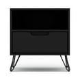 thumbnail image 1 of Rockefeller 1.0 Mid-Century- Modern Nightstand with 1-Drawer in Black, 1 of 5