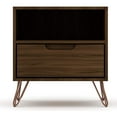 thumbnail image 1 of Rockefeller 1.0 Mid-Century- Modern Nightstand with 1-Drawer in Brown, 1 of 9