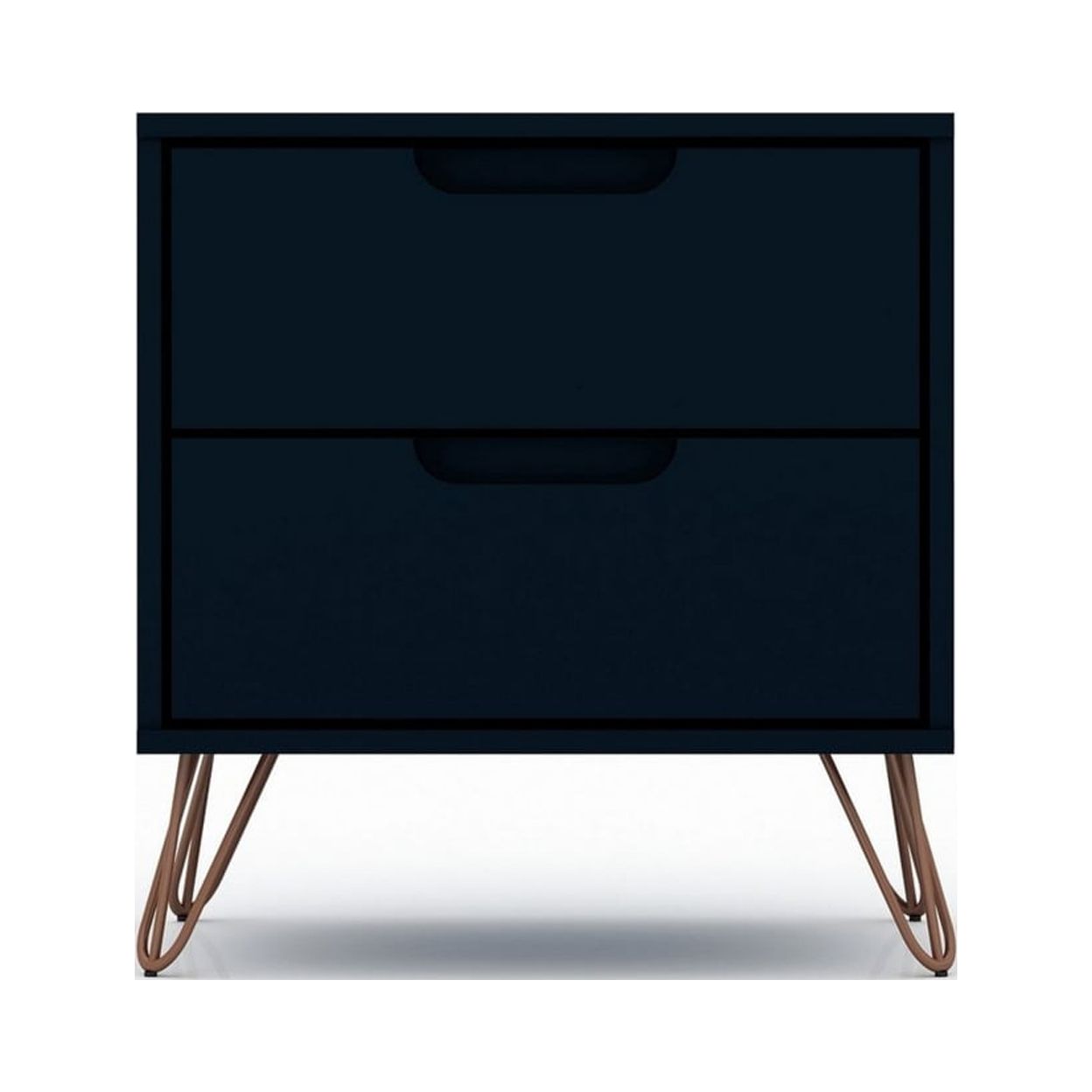 Rockefeller 2.0 Mid-Century- Modern Nightstand with 2-Drawer in Tatiana Midnight Blue - image 1 of 5