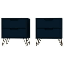 Rockefeller 2-Drawer Tatiana Midnight Blue Nightstand (Set of 2)
