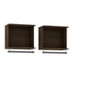 thumbnail image 1 of Rockefeller 2-Piece 20.8 Open Floating Hanging Closet with Shelf and Hanging Rod in Brown, 1 of 7