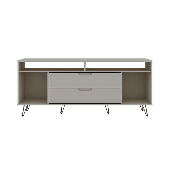 Rockefeller 62.99 TV Stand with Metal Legs and 2 Drawers
