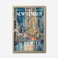 thumbnail image 1 of Rockefeller Center Christmas Scene  Vintage New Yorker Magazine Cover Canvas Wall Art, 1 of 10