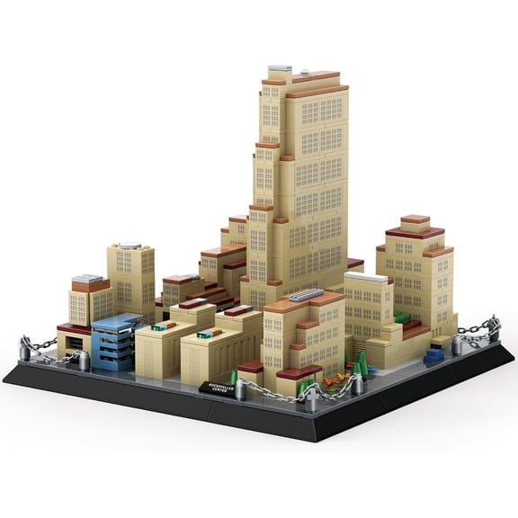 Rockefeller Center New York Building Set (928 Pieces), Architecture Building Blocks Toys, Home Dcor
