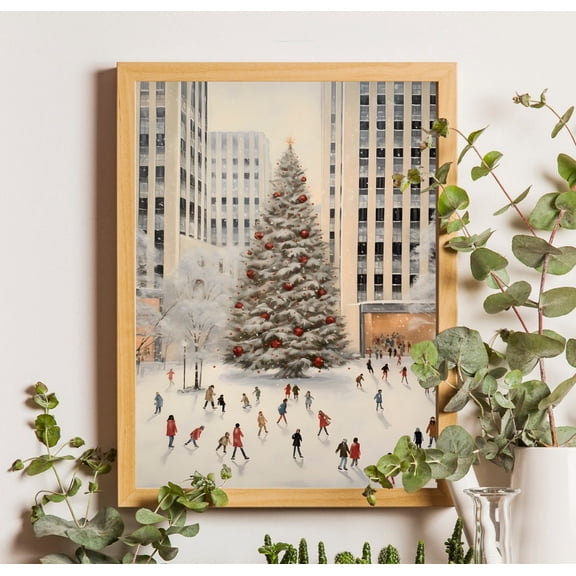 Rockefeller Center Tree, Nyc Travel, S In New York City Art, Manhattan, New York Art Poster, Art, Unframed Poster Size 8x12