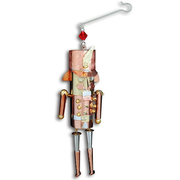 Rockefeller Nutcracker Metal Christmas Tree Ornament 5 Inch Multicolor